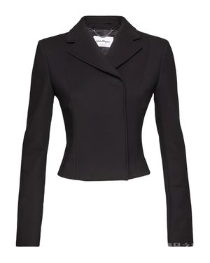 Ferragamo Notched-Lapel Jacket - Black