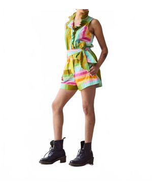 Hope for Flowers Frilled Sleeveless Romper - Yellow