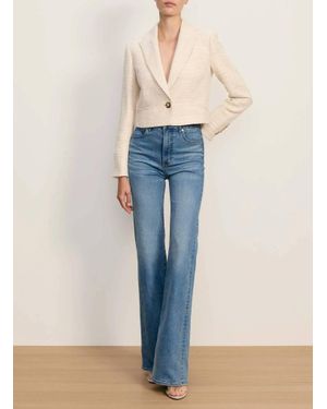 Veronica Beard Crosbie High Rise Wide Leg Jeans - Blue