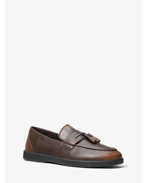 Michael Kors Wesley Tassel Burnished Leather Loafer - Multicolor