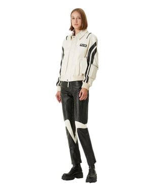 Pcfg Boomerang Leather Pant - White