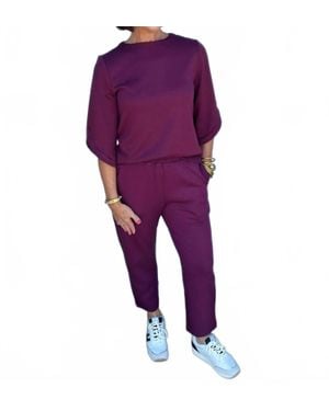 P.Cill Butter Modal Ankle Pant - Purple