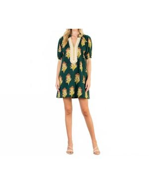 Thml Floral Print V-Neck Dress - Green