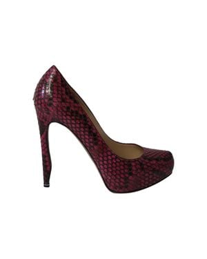 Nicholas Kirkwood Snakeskin-Embossed Pumps - Purple