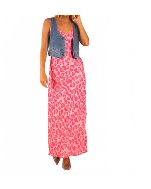 Care Tucker Lennon Zipslip Midi Dress - Pink