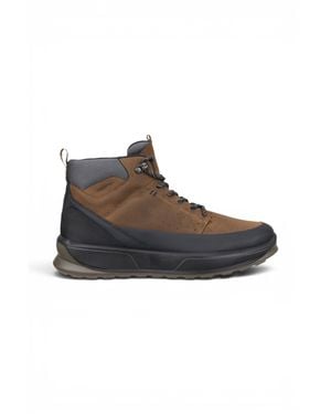 Ecco Waterproof Tan Leather Outdoor Walking Boots - Brown