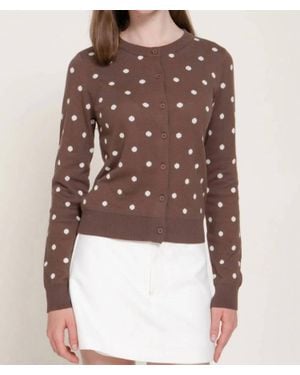 Active Basic Long Sleeve Button Down Cardigan - Brown
