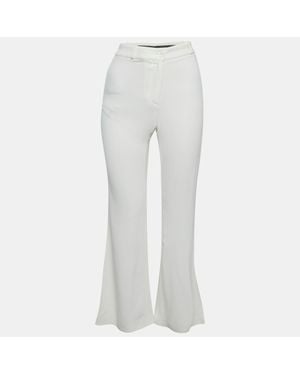 Roberto Cavalli Crepe Flared Leg Pants - Gray