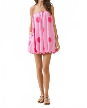 TCEC Pop Polka Mini Dress - Pink