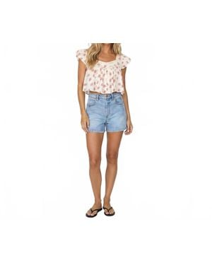 Bila77 Ellen Floral Print Top - Blue