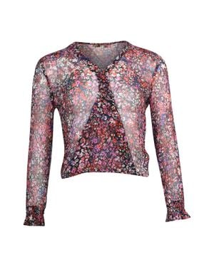 Maje See-Through Blouse - Red