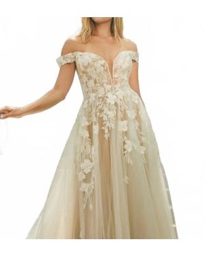 Allure Bridals Off The Shoulder Wedding Gown - Natural
