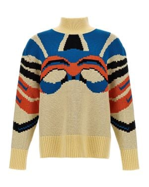 Bluemarble Jacquard Sweater - Blue