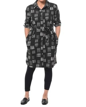 Tulip Clothing Clara Button Down Dress - Black