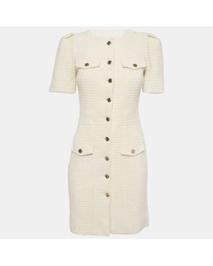 Maje Cream Tweed Sheath Dress - Natural