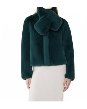 SOIA & KYO Kendell Faux Fur Jacket - Green