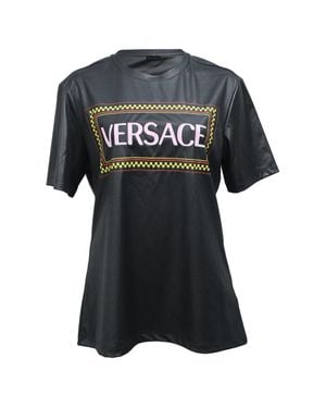 Versace Jersey Logo Print T-Shirt - Black