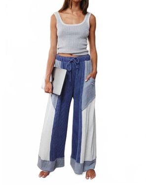 Bucketlist Wide Leg Horizon Pants - Blue