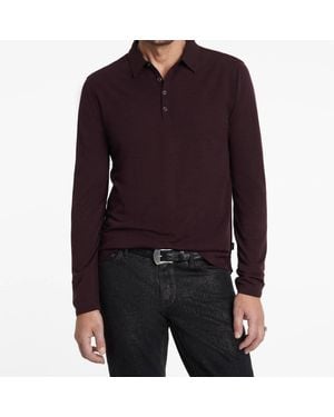 John Varvatos Maleo Regular Fit Pique Polo Shirt - Black