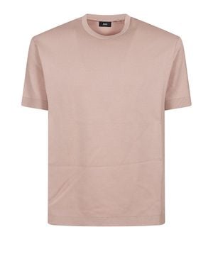 Herno Minimalist Crew Neck T-Shirt - Pink