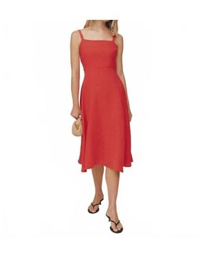 Bella Dahl Apron Midi Dress - Red