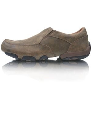 Twisted X Slip On Driving Mocs Shoes - Gray