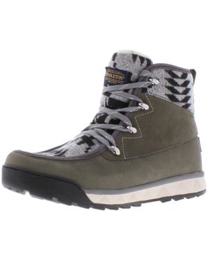 Pendleton Torngat Trail Suede Lace-Up Hiking Boots - Black