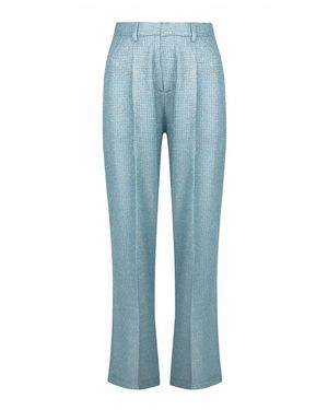 Forever Unique Metallic Trouser - Blue