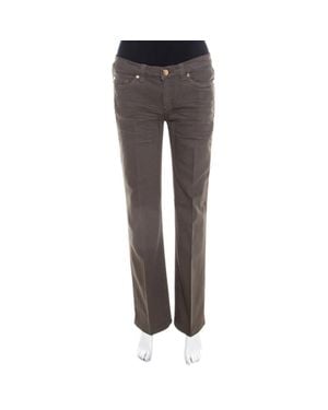 Roberto Cavalli Denim Regular Fit Low Waist Jeans - Gray