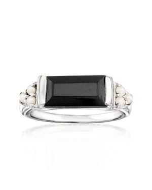 Ross-Simons Onyx Ring With 1.5-2Mm Cultured Pearls - Black