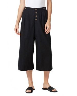 Greylin Nala Linen Culottes Pants - Black