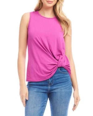 Karen Kane Sleeveless Pick Up Top - Pink