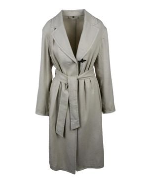 Fay Canvas Overcoat - Gray
