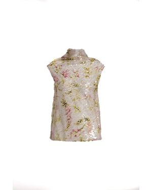 Alberta Ferretti Silk Blouse - Natural