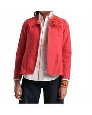Frances Valentine Elle Lined Blazer - Red