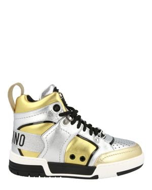 Moschino Streetball Asymmetrical High-Top Sneakers - Multicolor
