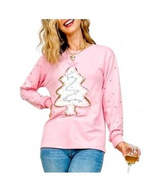 Southern Grace Holiday Sweatshirts - Pink