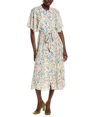 Vince Camuto Flutter Sleeve Dress - White