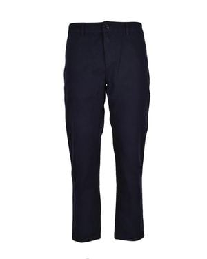 Department 5 Tailored Midnight Pants With Classic Detailing - Blue