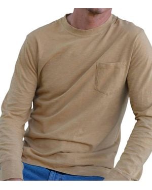 Grayers Hewitt Garment Dyed Pocket Tee - Brown