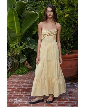 By Together Crystal Strapless Midi Dress - Green