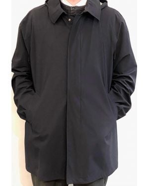 Herno Single Breasted Layered Wool Coat - Black