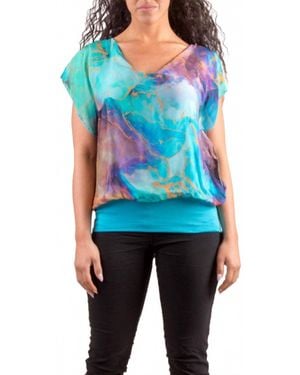 Gigi Moda Amante Tempesta Silk Top - Blue