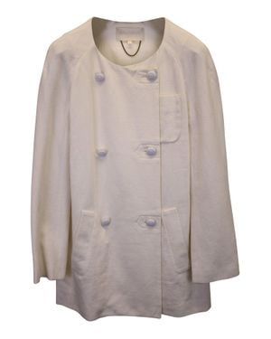 Vanessa Bruno Double-Breasted Cotton Peacoat - Gray