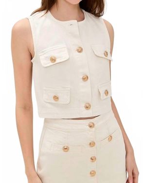 Blank NYC Sugar Coated Button Vest - Natural
