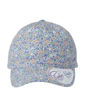 Infinity Her Garment-Washed Fashion Print Cap - Blue