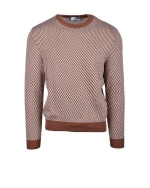 Heritage Textured Cotton Sweater - Brown