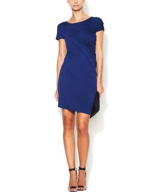 C&C California Jersey Cold-Shoulder Dress - Blue