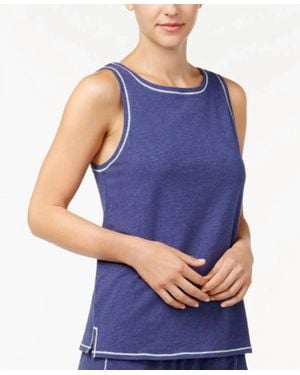 Nautica Sleepwear Brushed Jersey Pajama Tank Top - Blue