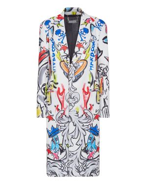 Philipp Plein Overcoat & Trench Coat - Blue